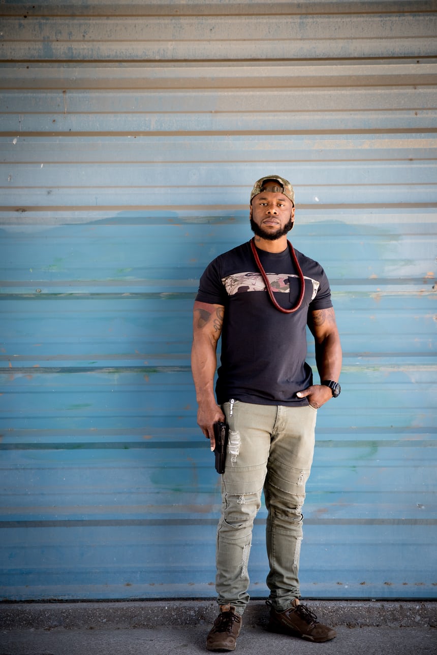  Rakem Balogun in his hometown of Dallas, Texas, days after being released from prison. Photograph: Allison V Smith for the Guardian