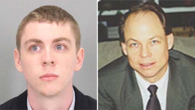 SANTA CLARA COUNTY/ PERSKYFORJUDGE.COM / Brock Turner (left) was sentenced by Judge Aaron Persky (right)