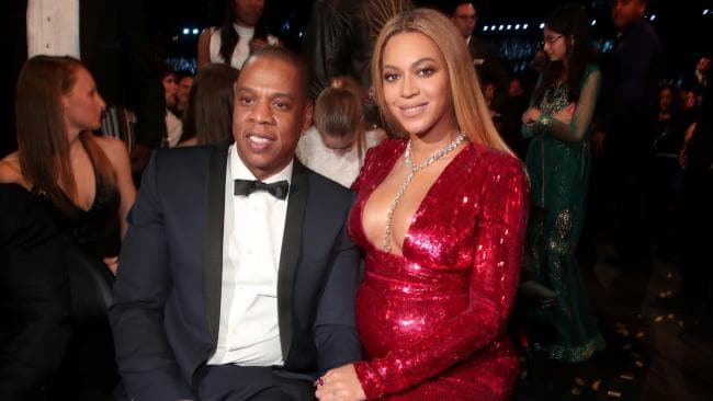 Jay-Z and singer Beyonce at the 2017 Grammy Awards. The couple have dropped a surprise album on Jay-Z’s music streaming service Tidal. Picture: Christopher Polk/Getty Images for NARASSource:Getty Images