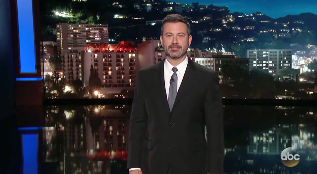 Jimmy Kimmel blasted President Trump for comments on Tuesday that sought to ease a furor set off by his news conference with President Vladimir V. Putin of Russia.CreditABC