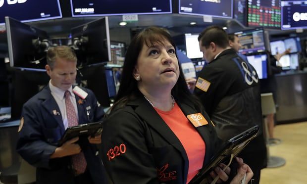 In May, American companies announced a record $201bn in stock buybacks. The S&P 500 companies are set to repurchase as much as $800bn in stock this year, a new record. Photograph: Richard Drew/AP