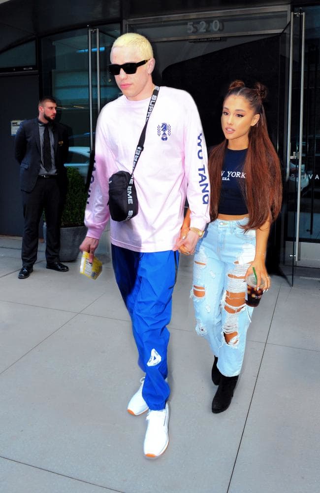 Ariana Grande and Pete Davidson look striking as they step out for a concert in Brooklyn. Picture: PC/MEGASource:Mega