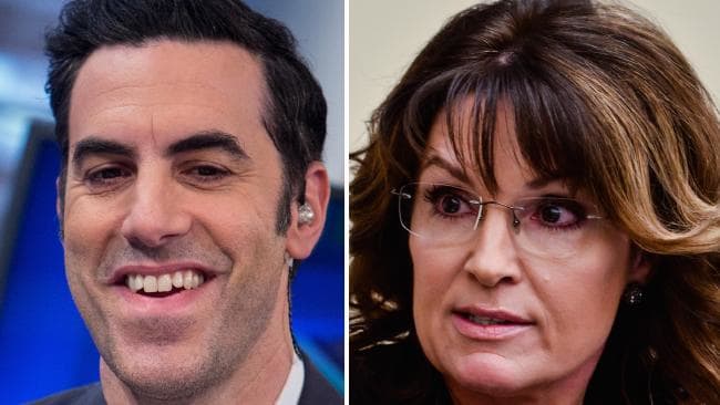 Sacha Baron Cohen and Sarah Palin. Picture: GettySource:Getty Images