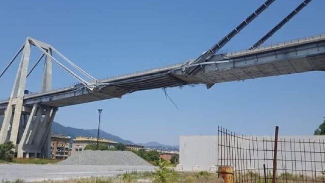 An Italian engineering professor predicted the tragic Morandi Bridge disaster two years ago, warning it needed a significant upgrade. Picture: TwitterSource:Supplied