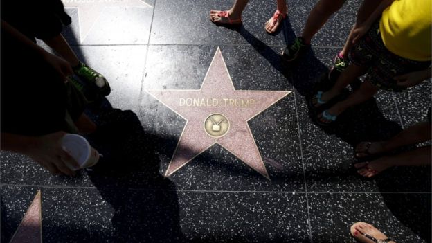 REUTERS / Mr Trump received his star in 2007