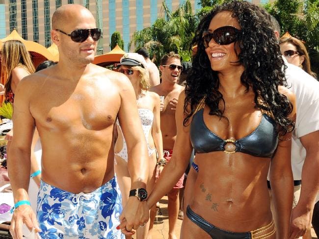 Stephen and Mel back in 2009 at the US Weekly's Hot Bodies Pool Party in Las Vegas, Nevada. Picture: Denise Truscello/WireImageSource:Supplied