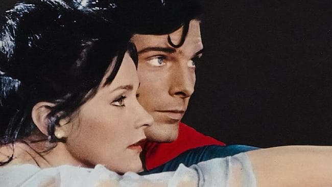 Margot Kidder as Lois Lane in 1978 Superman film, alongside Christopher Reeve as Superman.Source:Supplied