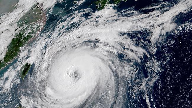 Typhoon Trami off the Japanese South Coast in the Philippine Sea on September 27, 2018. Picture: Agustin Paullier / AFP.Source:AFP