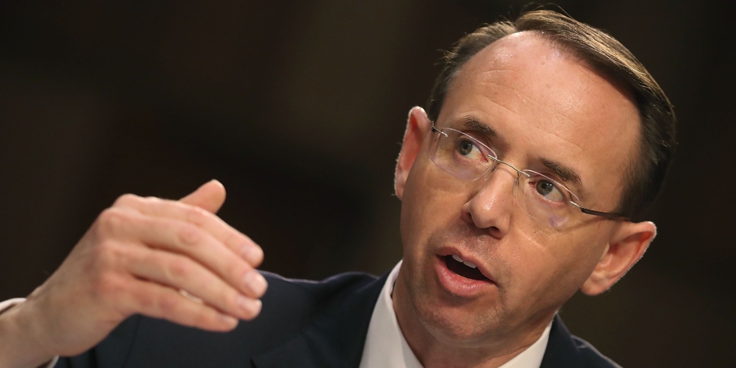 Rod Rosenstein. Mark Wilson/Getty Images