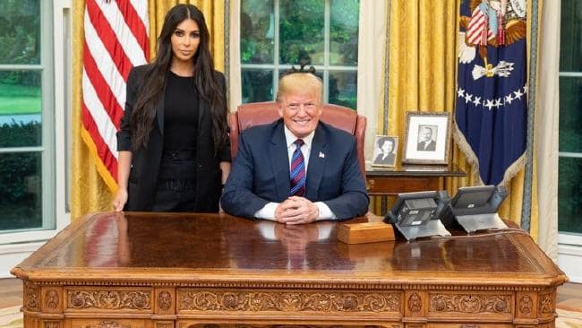 US President Donald Trump and Kim Kardashian at the White House. Picture: InstagramSource:Supplied