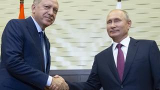 EPA / Turkey's Recep Tayyip Erdogan held talks with Russian President Vladimir Putin in Sochi
