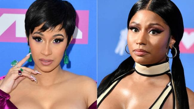 There’s no love lost between New York rappers Cardi B and Nicki Minaj. Picture: AFPSource:AFP