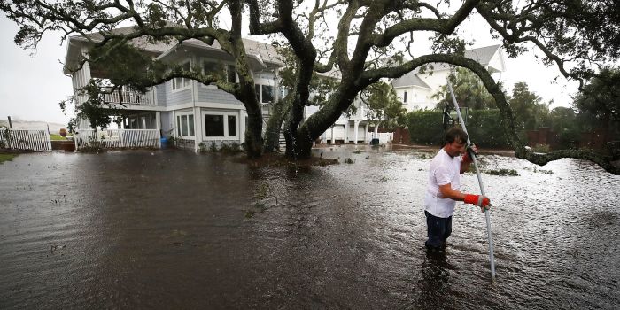 Flood waters from Florence inundate the town of Engelhard, N.C.STEVE HELBER/ASSOCIATED PRESS