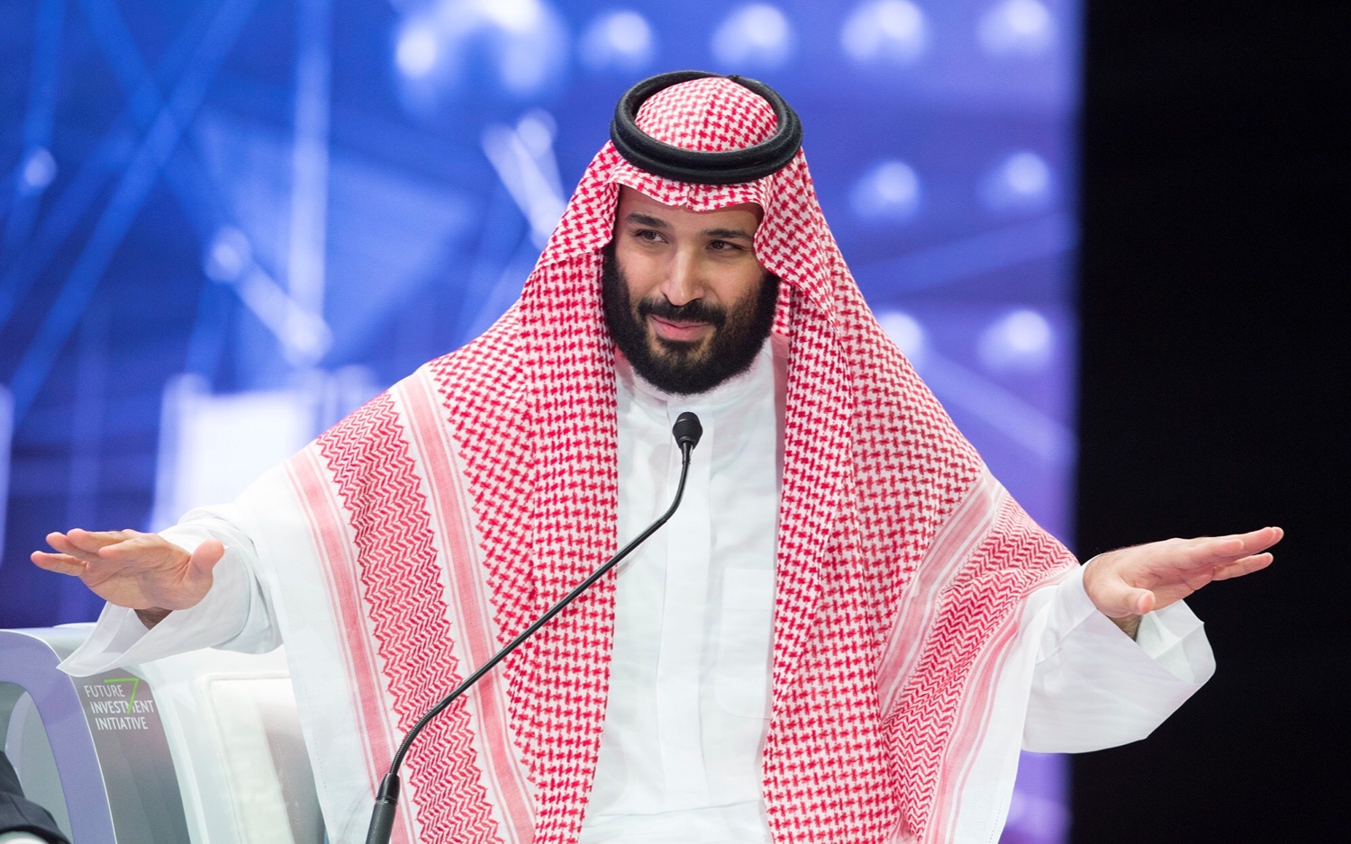 Mohammad bin Salman speaks during the Future Investment Initiative on Oct 24. Photographer: Bandar Algaloud/Saudi Kingdom Council/Anadolu Agency/Getty Images