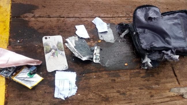 A few items have surfaced from a Lion Air plane that crashed in Indonesia.Source:Twitter