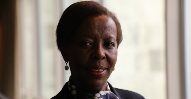 © Ludovic Marin, AFP | Rwanda's Foreign Affairs Minister, Louise Mushikiwabo, who is running for Secretary General of the International Organisation de La Francophonie (OIF), at the UN General Assembly, September 25, 2018.