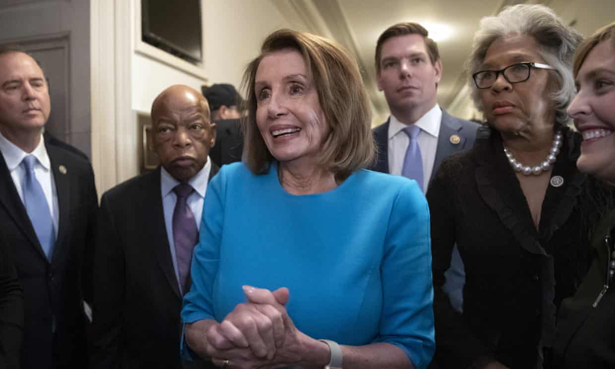 Nancy Pelosi at the Capitol on Wednesday. The full House, including Republicans, will elect a new speaker on 3 January. Photograph: J Scott Applewhite/AP