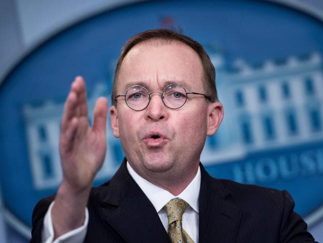 Mick Mulvaney, a blunt, fast-talking former South Carolina congressman turned budget chief had told President Trump months ago he wanted the job. Picture: AFPSource:AFP