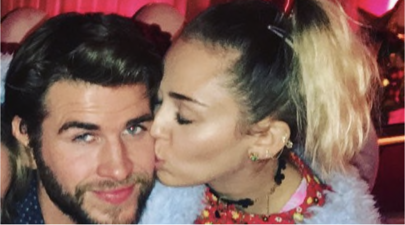 Liam Hemsworth and Miley Cyrus. Picture: InstagramSource:Supplied