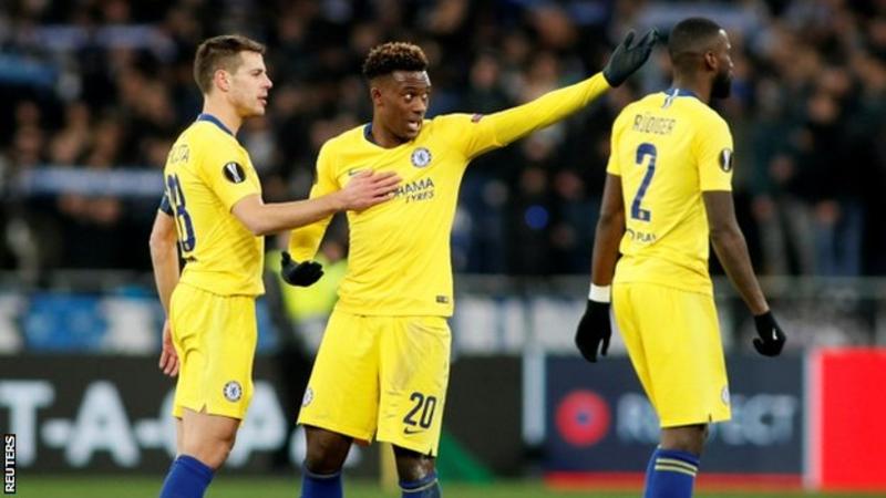 Callum Hudson-Odoi told Chelsea skipper Cesar Azpilicueta about the incident after the match