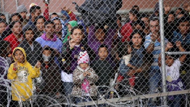 REUTERS / Central American migrants are seen inside an enclosure in El Paso after crossing the border between Mexico and the United States illegally and turning themselves in to request asylum