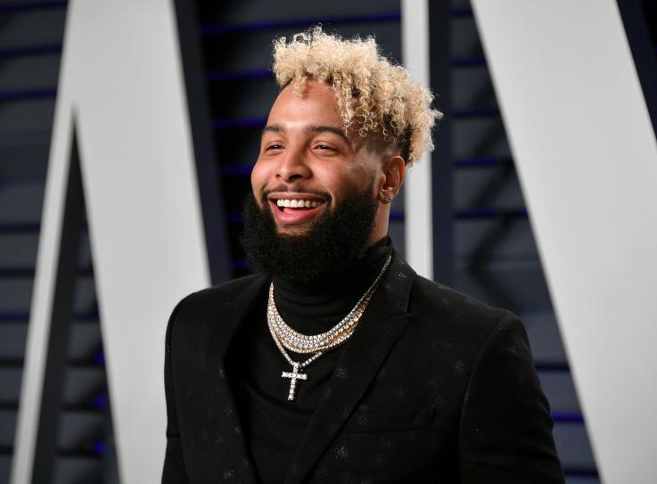 Odell Beckham Jr. attends the 2019 Vanity Fair Oscar Party hosted by Radhika Jones at Wallis Annenberg Center for the Performing Arts on February 24 in Beverly Hills, California. DIA DIPASUPIL/GETTY IMAGES