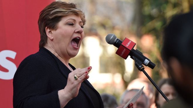 AFP/GETTY IMAGES / Shadow foreign secretary Emily Thornberry said Labour was "trying to pull the House of Commons together".
