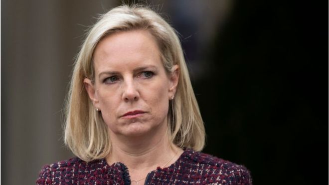 ALEX EDELMAN / Kirstjen Nielsen has served in her role since December 2017