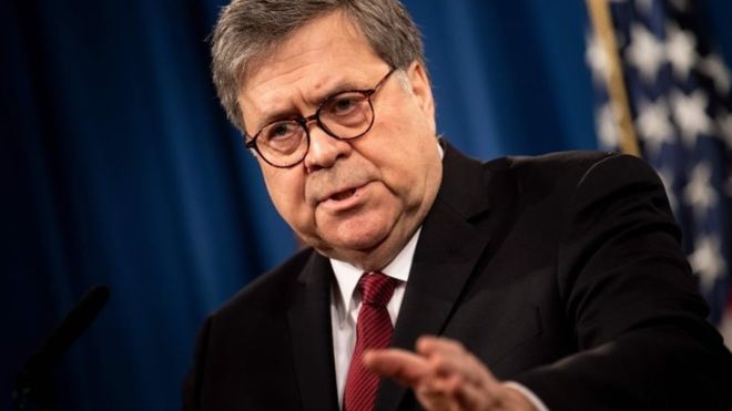 AFP / William Barr has been criticised for holding a news conference before the report's release