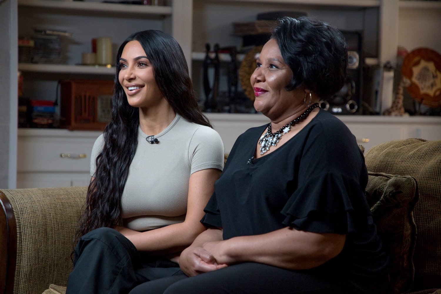 Kim Kardashian West and Alice Johnson on June 13, 2018. Kardashian worked to commute Johnson's life sentence on a nonviolent drug offense by meeting with President Donald Trump.Nathan Congleton / TODAY