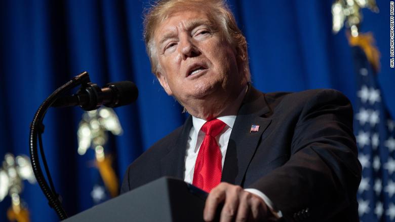 US President Donald Trump speaks during the National Association of Realtors Legislative Meetings and Trade Expo in Washington, DC, on May 17, 2019. (Photo by SAUL LOEB / AFP)