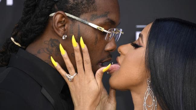 Offset, pictured with wife Cardi B, may have been the target of a shooting. Picture: Getty ImagesSource:Getty Images