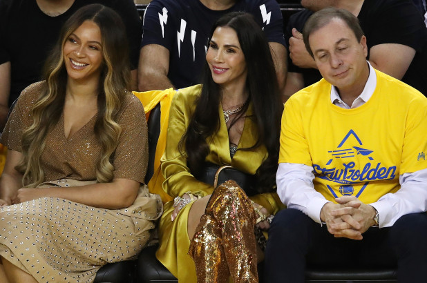 Beyoncé with Nicole Curran and Joe Lacob Getty Images