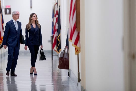 Former White House communications director Hope Hicks arrives for a closed-door interview with the House Judiciary Committee in Washington, D.C., on Wednesday, June 19, 2019. (Photo: Andrew Harnik, AP)