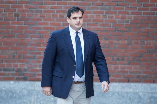 Stanford sailing coach John Vandemoer arrives at Boston Federal Court for an arraignment on March 12, 2019, in Boston. John Vandemoer is among several charged in alleged college admissions scam.  (Photo: SCOTT EISEN, Getty Images)