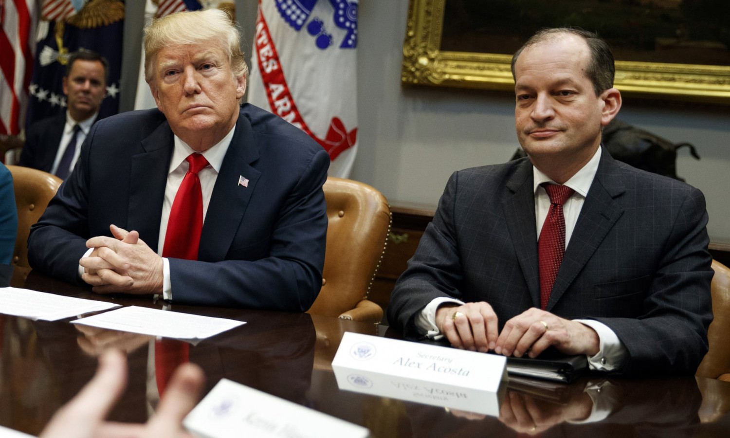 Us labor secretary Alexander Acosta has proposed a drastic cut to the International Labor Affairs Bureau that experts say would put the lives of children at risk. Photograph: Evan Vucci/AP