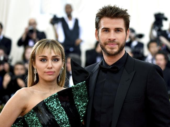 Miley Cyrus and Liam Hemsworth, pictured at the 2019 Met Gala, have confirmed they are separating. Picture: Charles SykesSource:AP