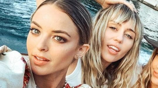 Miley Cyrus and Kaitlynn Carter were seen kissing while on holiday in Italy. Picture: https://www.instagram.com/brandicyrus/Source:Instagram