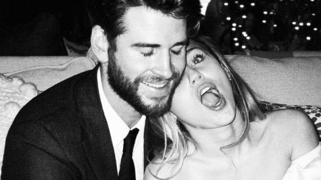 A photo from Miley Cyrus and Liam Hemsworth's wedding album. Picture: Instagram @mileycyrusSource:Supplied