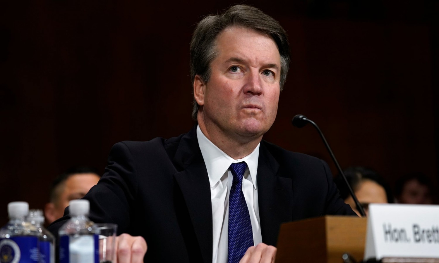 Brett Kavanaugh testifies before the Senate judiciary committee in September 2018. Photograph: Pool/Getty Images