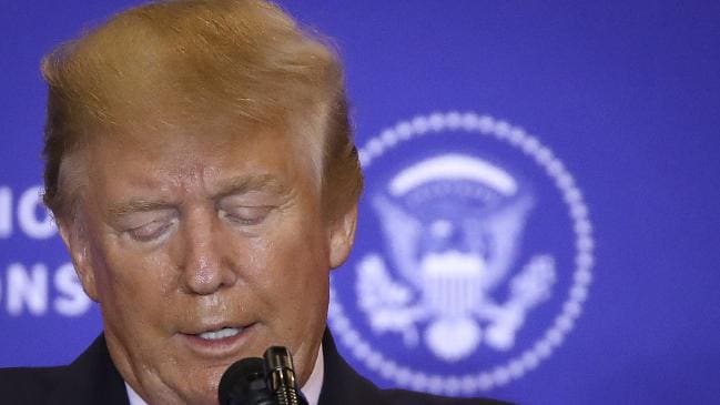 President Donald Trump pauses during a press conference on the sidelines of the United Nations General Assembly on September 25, 2019 in New York City.Source:AFP