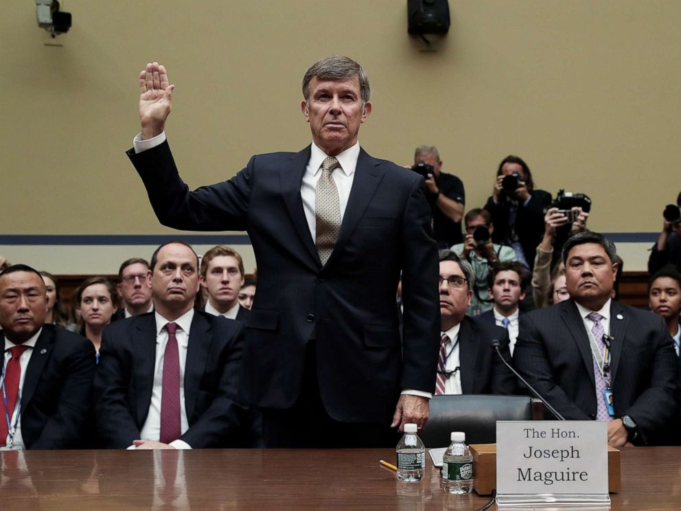 Acting Director of National Intelligence Joseph Maguire is sworn in to testify before a House Intelligence Committee on Capitol Hill in Washington, D.C., Sept. 26, 2019.