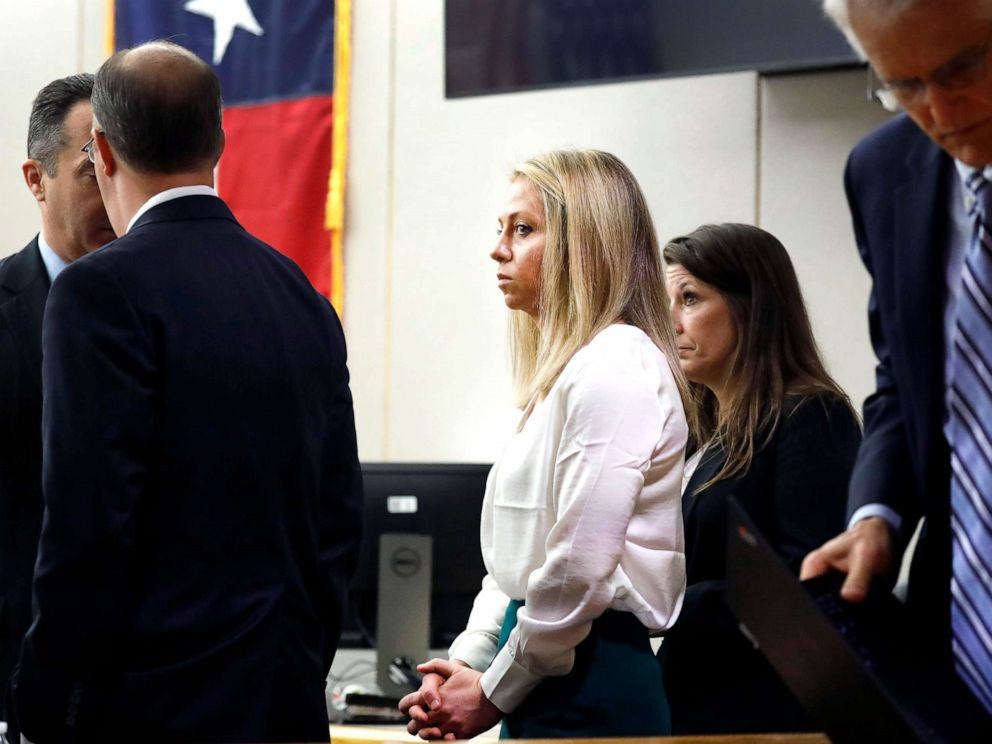 Tom Fox/The Dallas Morning News via AP, Pool Former Dallas police officer Amber Guyger appears at the Frank Crowley Courts Building in Dallas, Texas, Sept. 28, 2019.