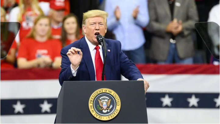 On Oct. 10, U.S. President Donald held a rally in Minneapolis, his first since the Democrats launched an impeachment inquiry against him. (Stephen Maturen/Getty Images)