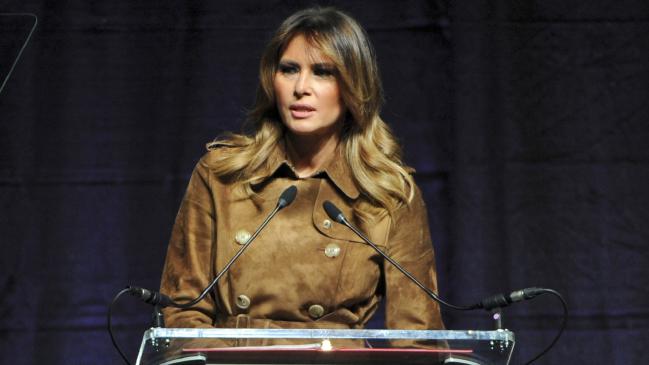 Melania Trump was loudly booed as she addressed an event in Baltimore as part of the White House’s efforts to fight opioid abuse.Source:AP