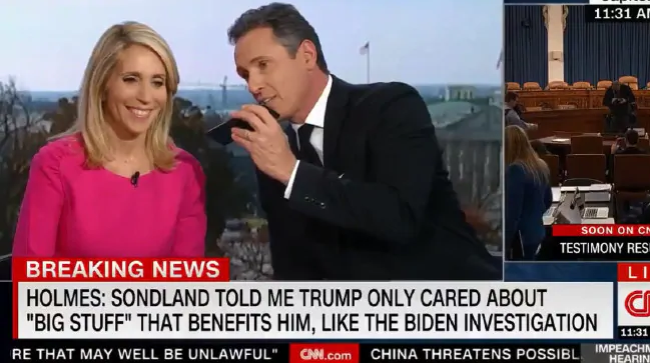 CNN host Chris Cuomo calls his mother on live TV.Source:Supplied