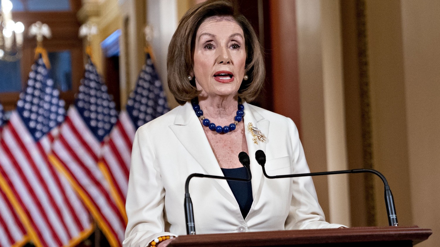 House Speaker Nancy Pelosi said the Judiciary Committee will proceed with drawing up articles of impeachment against President Trump. Photo: Andrew Harrer/Bloomberg News