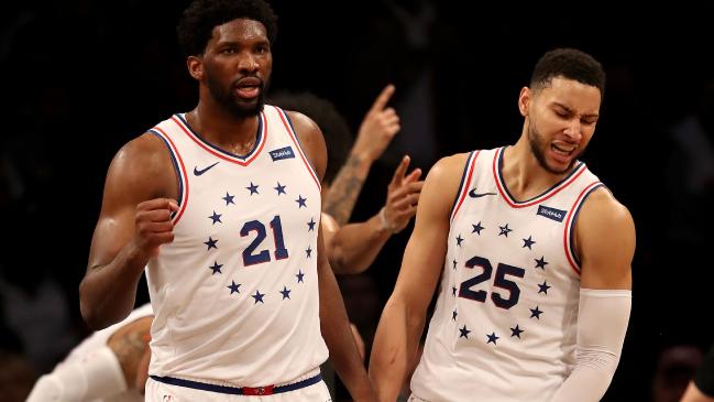 Ben Simmons caught some shrapnel from a barb directed at Joel Embiid.Source:AFP