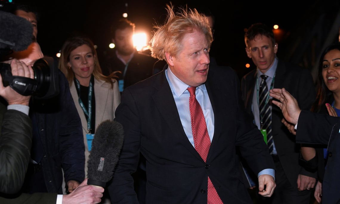 Main image: Boris Johnson, arriving at the count for his seat, has delivered a crushing victory for his party, though has a long road before he can deliver Brexit for the nation. Photograph: Toby Melville/Reuters