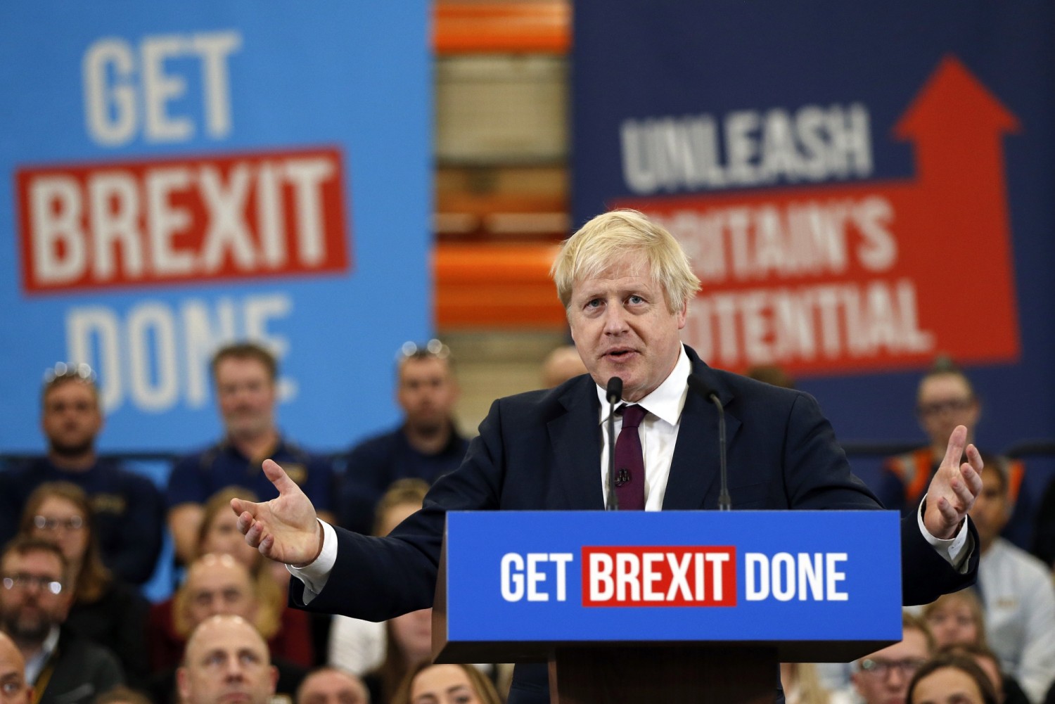 Boris Johnson in Uttoxeter, on Dec. 10.Photographer: Hollie Adams/Bloomberg